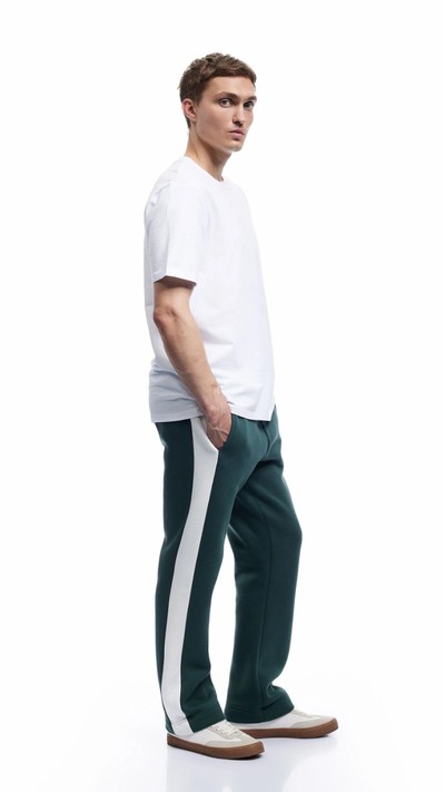 Renk Kontrastlı Beli Lastikli Kışlık Eşofman Altı