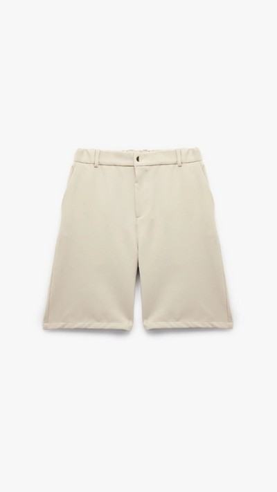 Düğmeli Bermuda Oversize Chino Şort