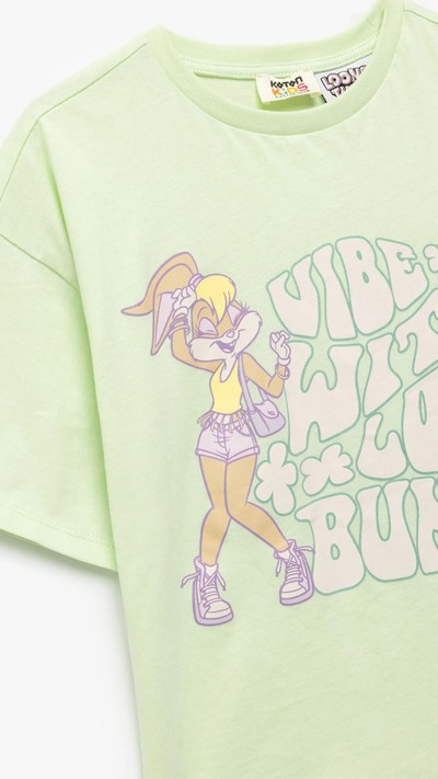 Kız Çocuk Lisanslı Lola Bunny Baskılı Pamuklu Tişört