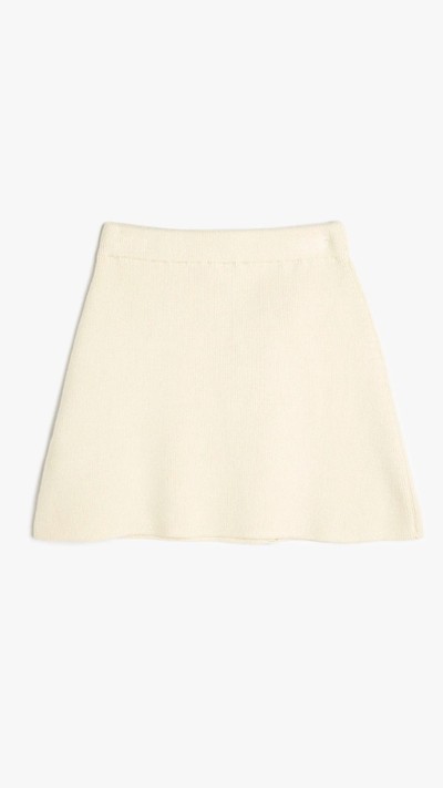 Kız Çocuk Beli Lastikli Fiyonk Detaylı Triko Etek