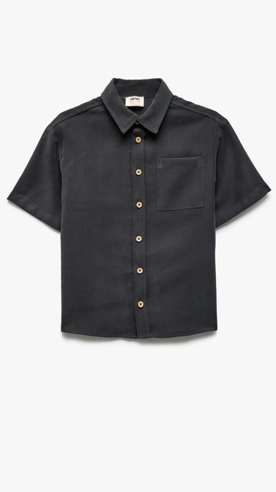 Erkek Çocuk Düğmeli Tek Cep Detaylı Basic Gömlek