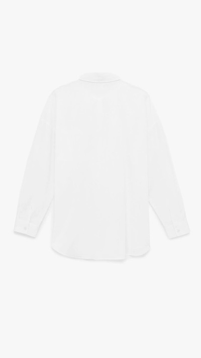 Cep Detaylı Pamuklu Uzun Kollu Oversize Gömlek