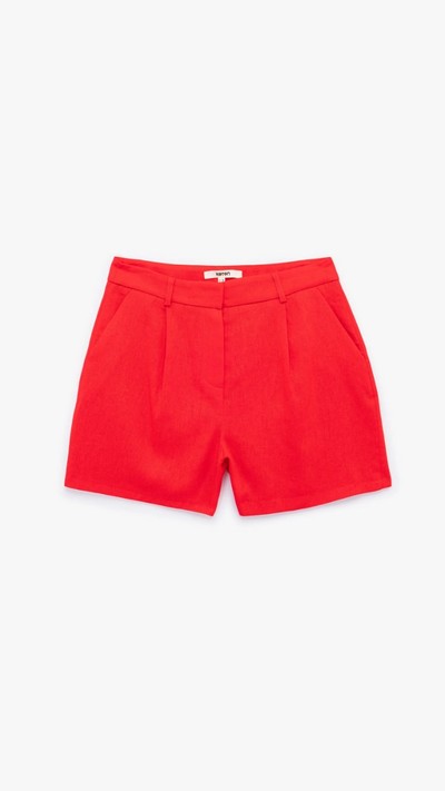 Cepli Pile Detaylı Mini Şort