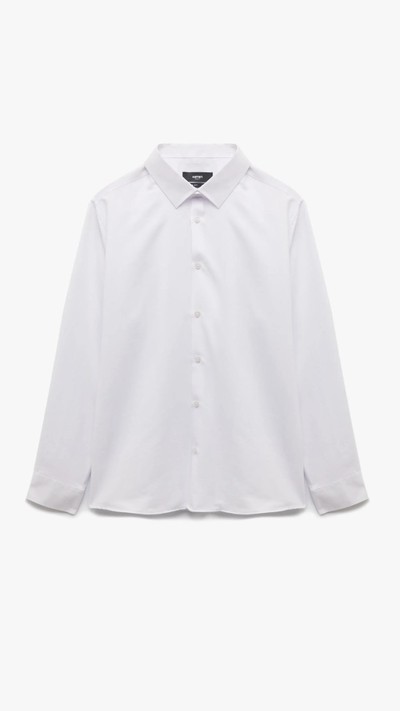 Regular Fit Uzun Kollu Yarım İtalyan Yaka Gömlek