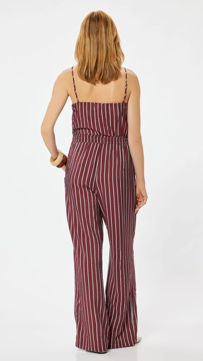 Viskon Tulum İnce Askılı Bol Paça Cepli Beli Lastikli