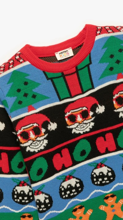 Erkek Çocuk Bisiklet Yaka Triko Yılbaşı Kazağı