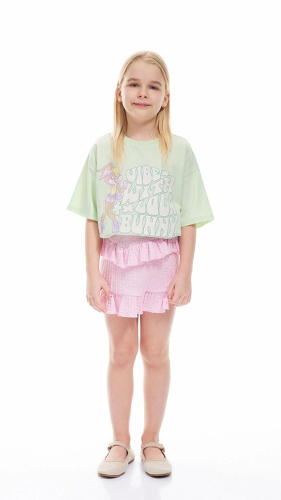 Kız Çocuk Lisanslı Lola Bunny Baskılı Pamuklu Tişört