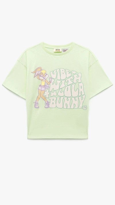 Kız Çocuk Lisanslı Lola Bunny Baskılı Pamuklu Tişört