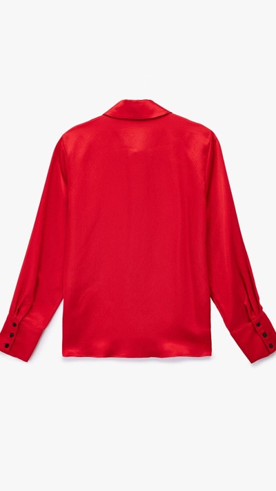 Regular Fit Uzun Kollu Klasik Yaka Saten Gömlek