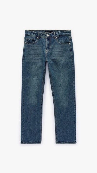 Normal Paça Pamuklu Straight Fit Jean Pantolon