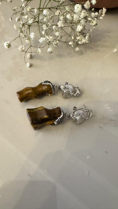 Pələng Gözü Daşlı Sırğa