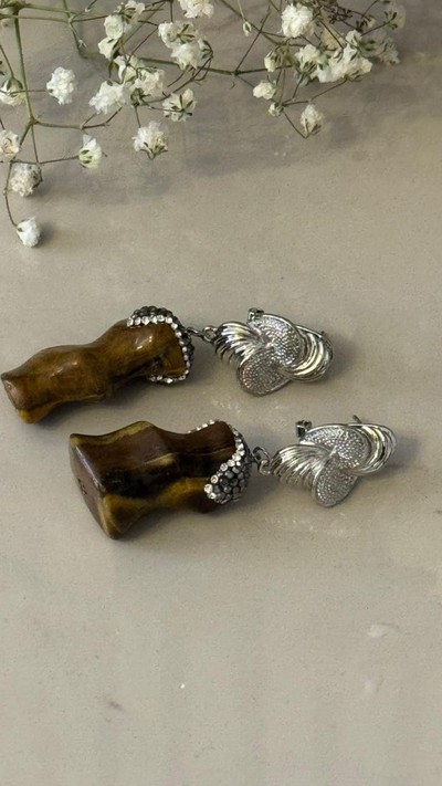 Pələng Gözü Daşlı Sırğa