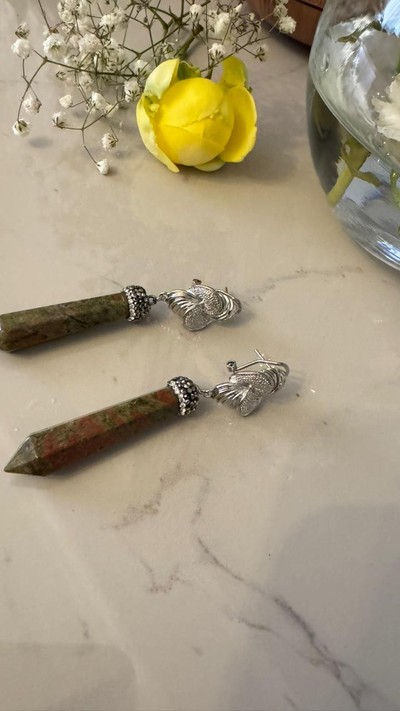 Təbii Daş Uzun Sırğa