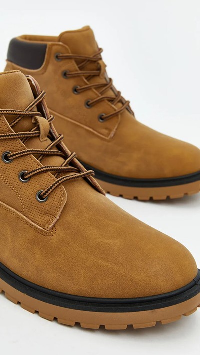 Faux Suede Men's Boots