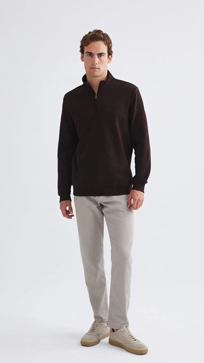 Funnel Neck Men's Thick Sweatshirt