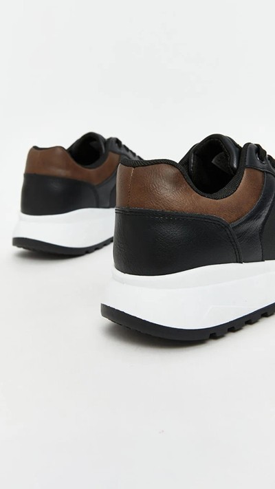 Laced Faux Leather Men's Classic Shoes