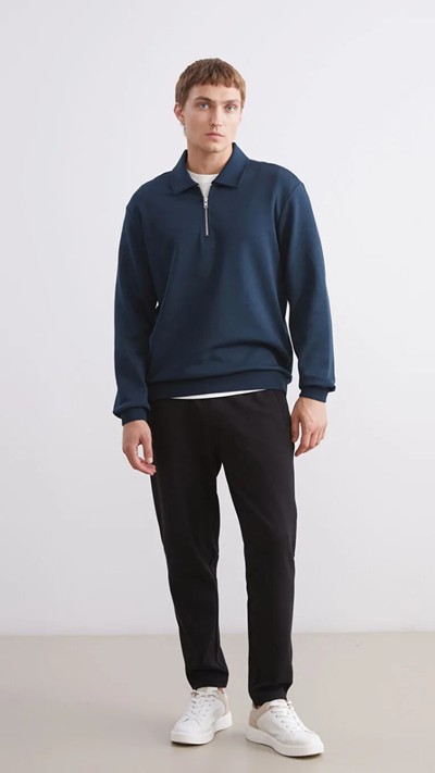 Polo Neck Men's Sweatshirt