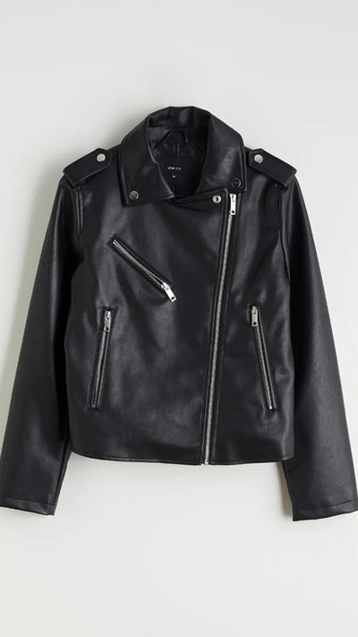 Biker Neck Women's Faux Leather Jacket