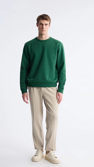Crew Neck Men's Thick Sweatshirt