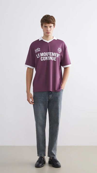 Polo Neck Printed Men's T-shirt