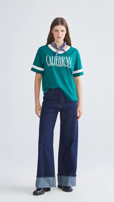 California Printed Oversize Women's T-shirt