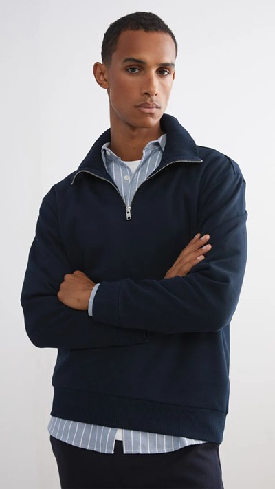 Man Navy Sweatshirt