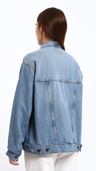 Collared Neck Women's Denim Jacket