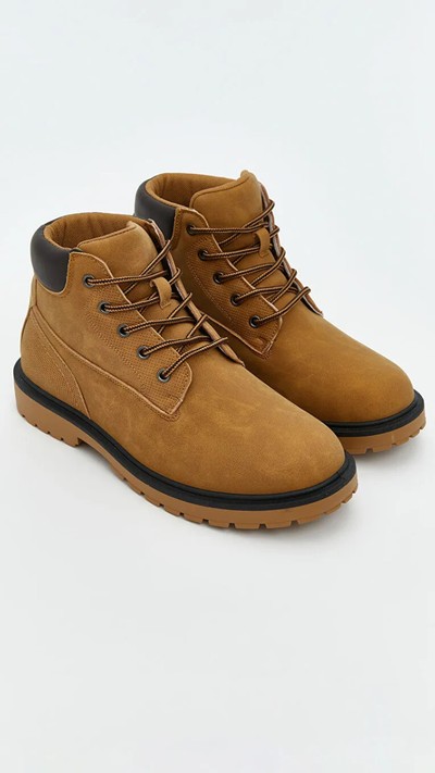 Faux Suede Men's Boots