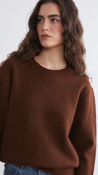 Crew Neck Women's Knitwear Sweater