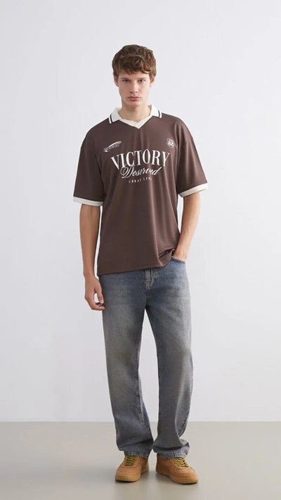 Polo Neck Printed Men's T-shirt