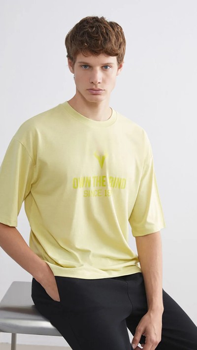 Crew Neck Printed Men's Sports T-shirt