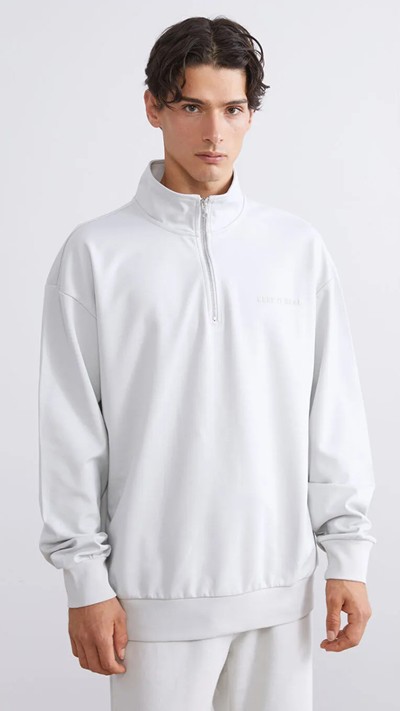 Funnel neck men's sweatshirt, desFunnel Neck Printed Men's Sweatshirt