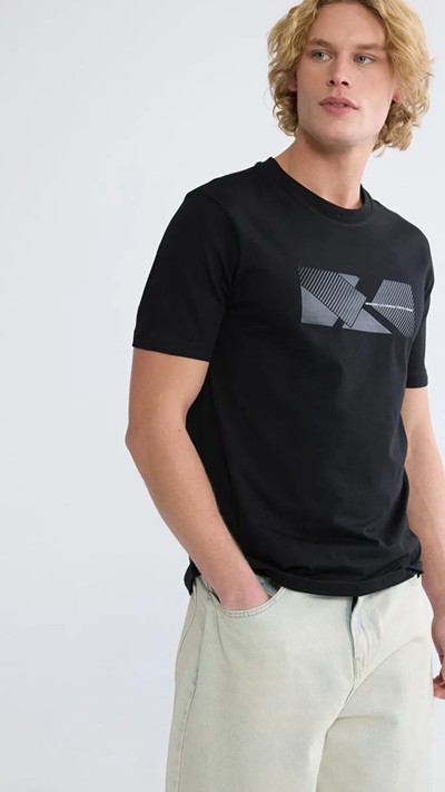 Crew Neck Printed Men's T-shirt