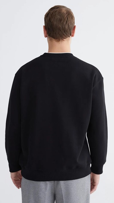Crew Neck Men's Thick Sweatshirt