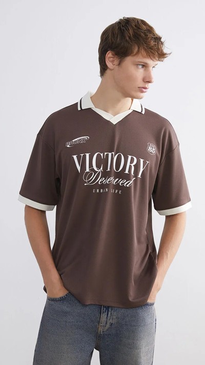 Polo Neck Printed Men's T-shirt