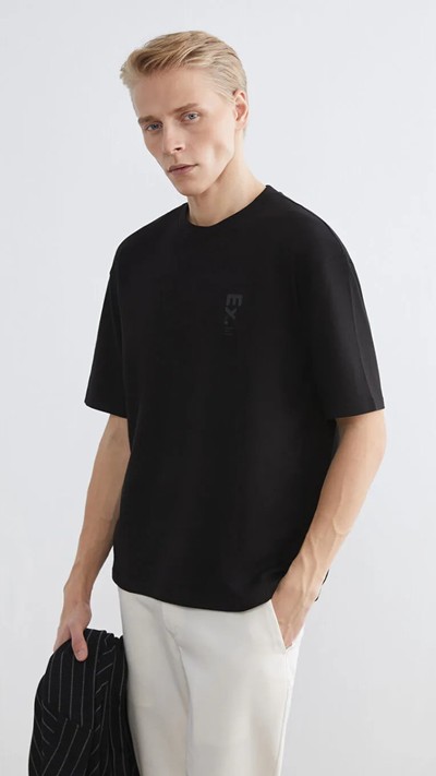 Man Black T-shirt