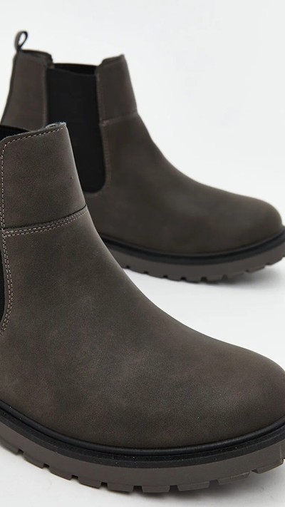 Faux Suede Men's Boots