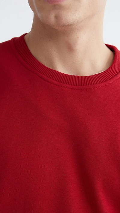 Crew Neck Men's Thick Sweatshirt