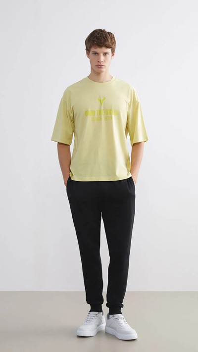 Crew Neck Printed Men's Sports T-shirt