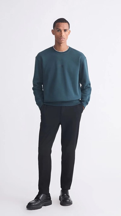 Crew Neck Men's Thick Sweatshirt