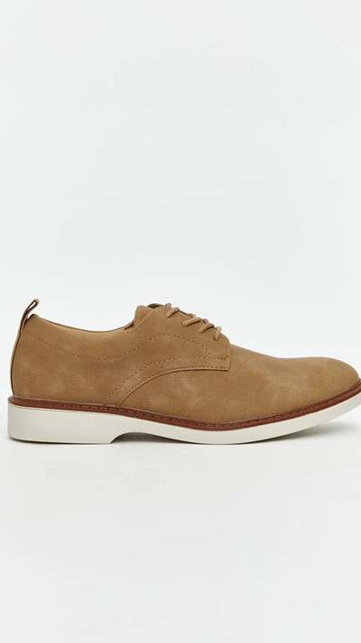 Faux Suede Lace-up Men's Classic Shoe