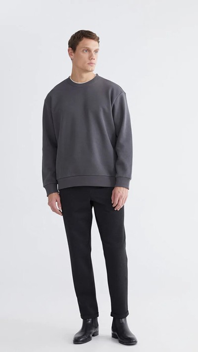 Crew Neck Men's Thick Sweatshirt