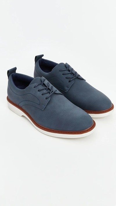 Faux Suede Lace-up Men's Classic Shoe