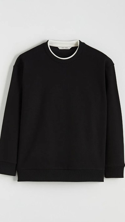 Crew Neck Men's Thick Sweatshirt