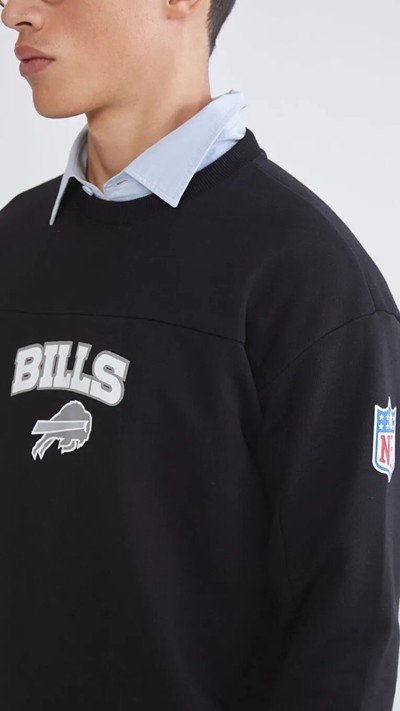 Crew Neck Printed Men's Thick Sweatshirt