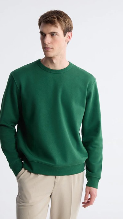 Crew Neck Men's Thick Sweatshirt