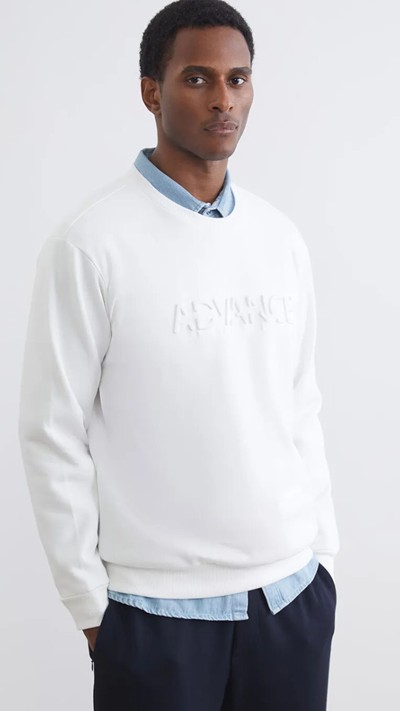 Crew Neck Printed Men's Sweatshirt